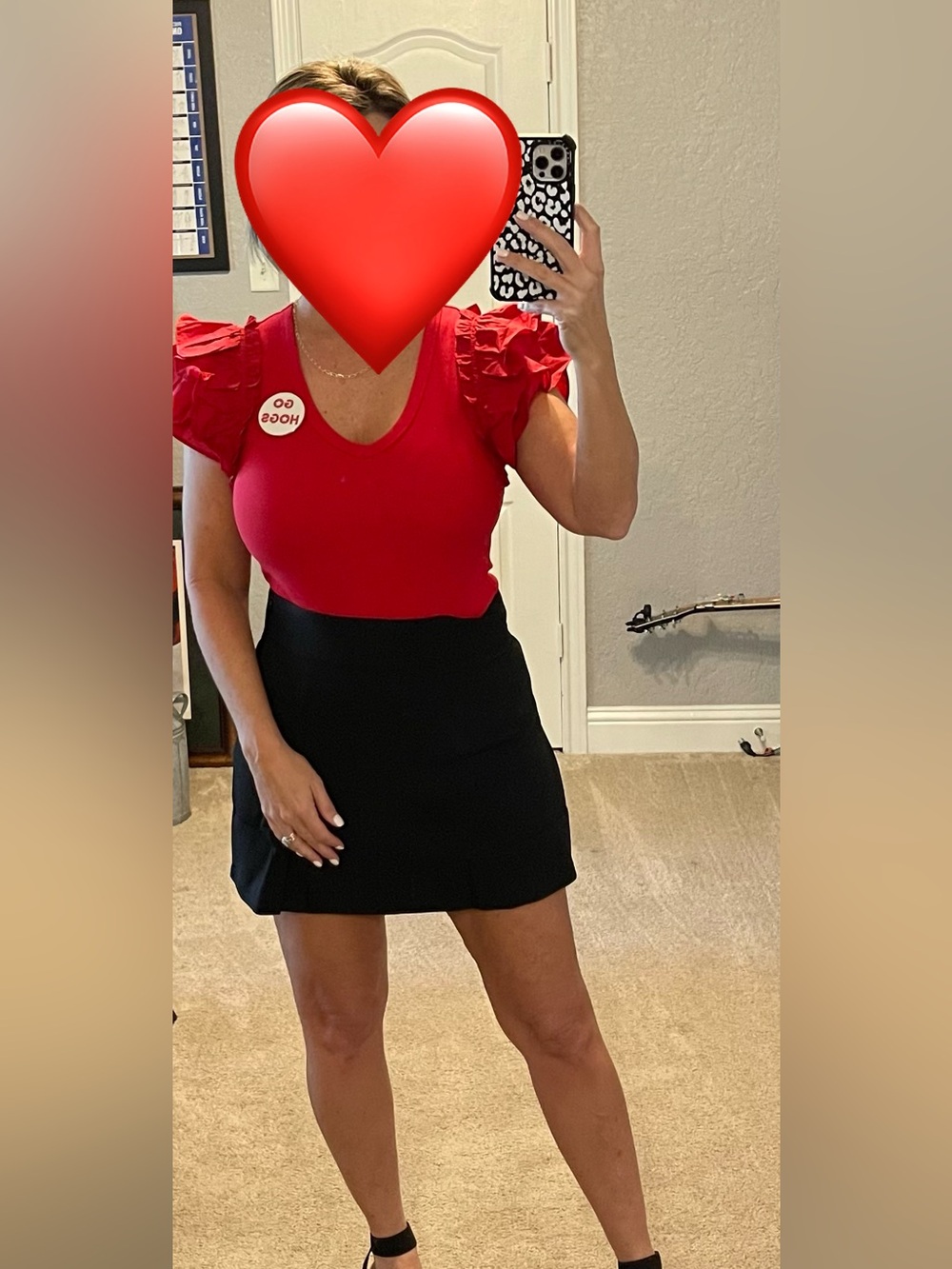 Black mini skirt